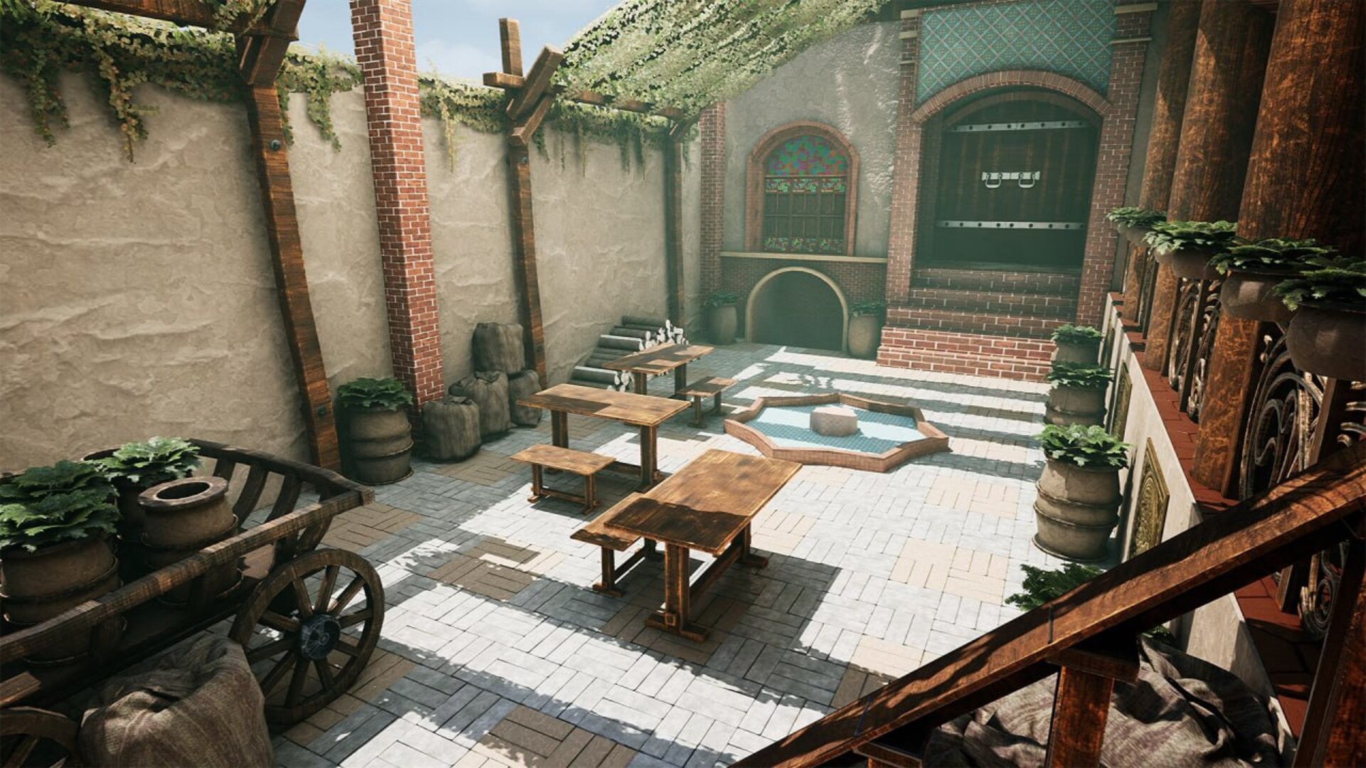 Courtyard wide view